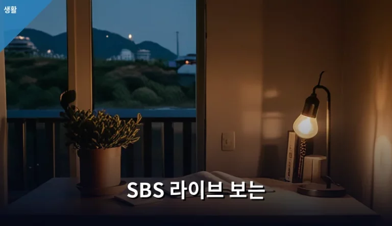 SBS 라이브 보는 방법과 무료 시청 꿀팁 정리
