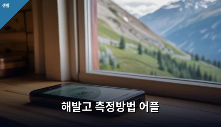 해발고 측정방법 어플 정확도 높이는 활용 가이드